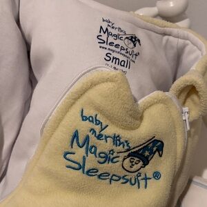 Baby Merlin's Magic Sleepsuit - micro fleece Yellow
